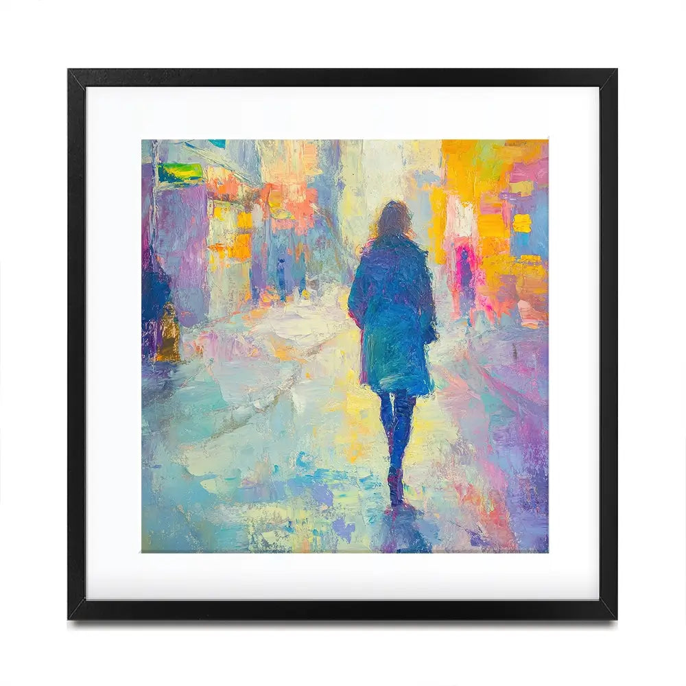 Walking Away Square Framed Art Print Walking Away Square Framed Art Print wall art product Tanya Ocean