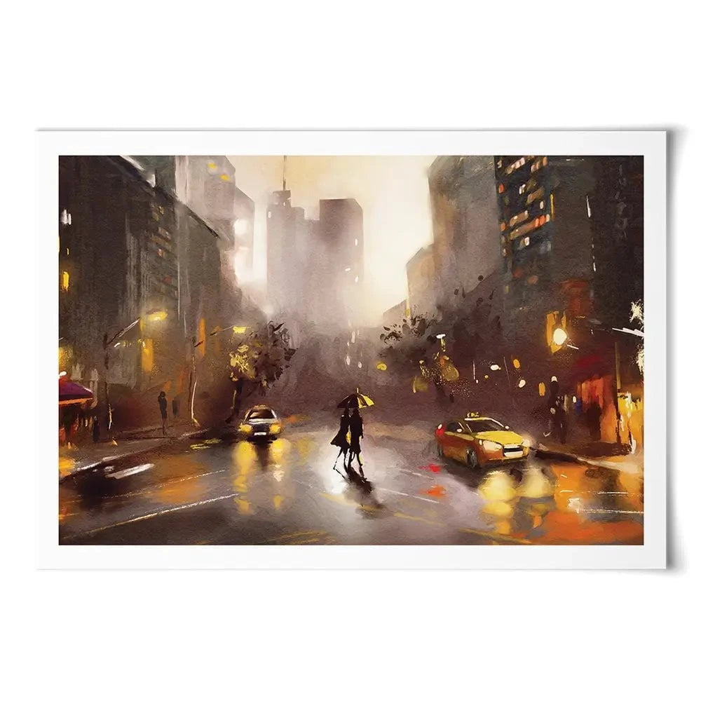 Walking In New York Art Print Walking In New York Art Print wall art product lisima / Shutterstock
