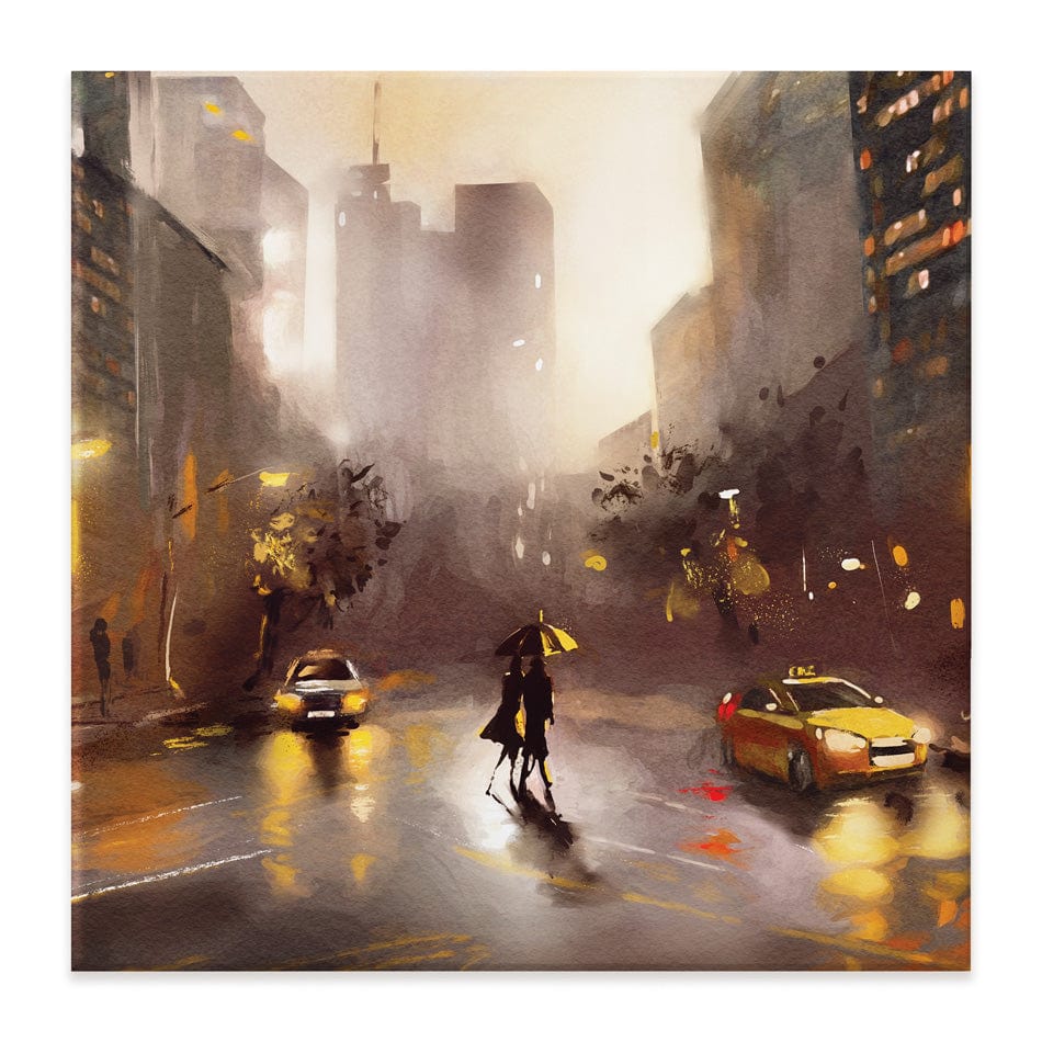 Walking In New York Square Canvas Print wall art product lisima / Shutterstock
