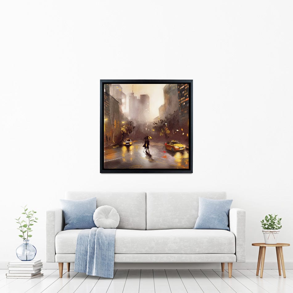 Walking In New York Square Canvas Print wall art product lisima / Shutterstock