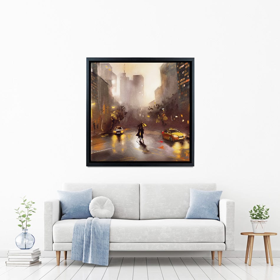 Walking In New York Square Canvas Print wall art product lisima / Shutterstock