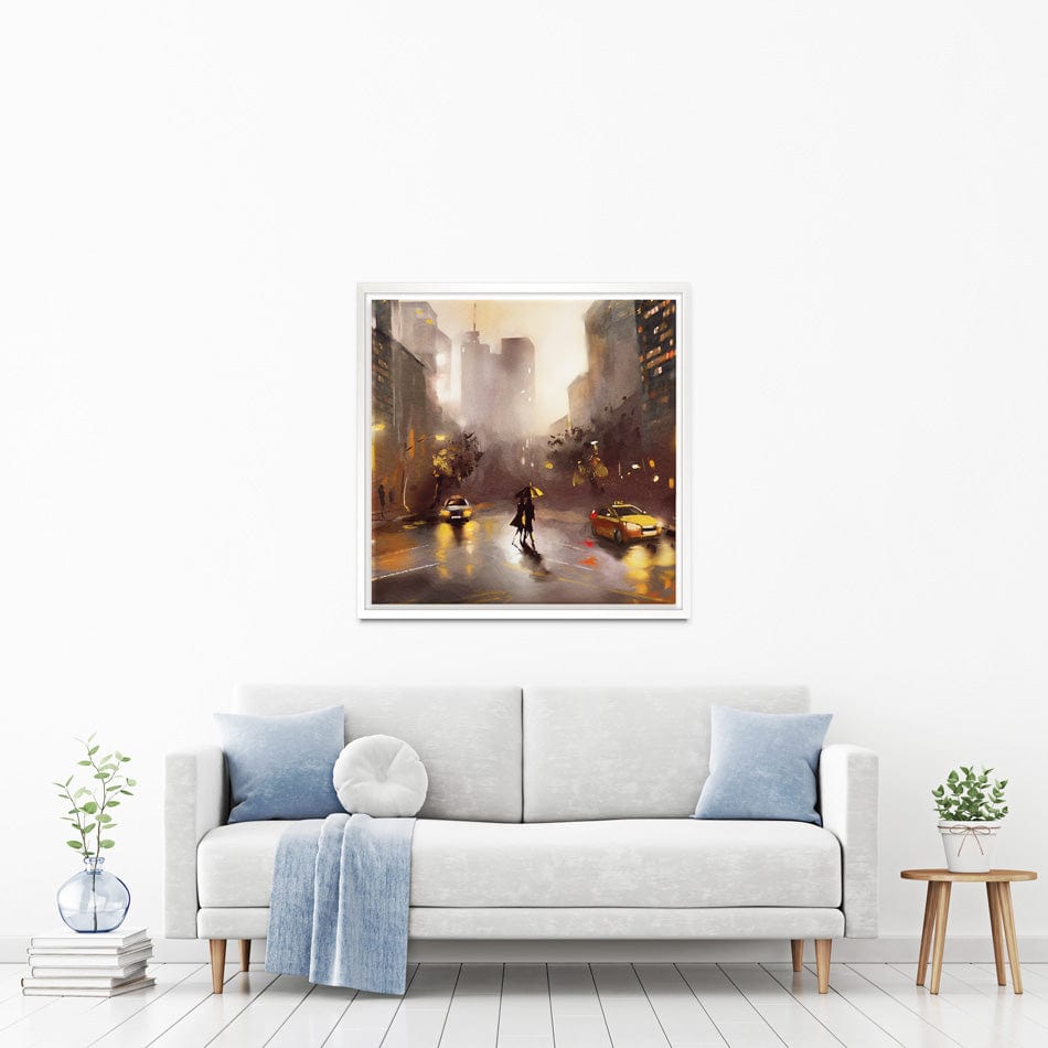 Walking In New York Square Canvas Print wall art product lisima / Shutterstock