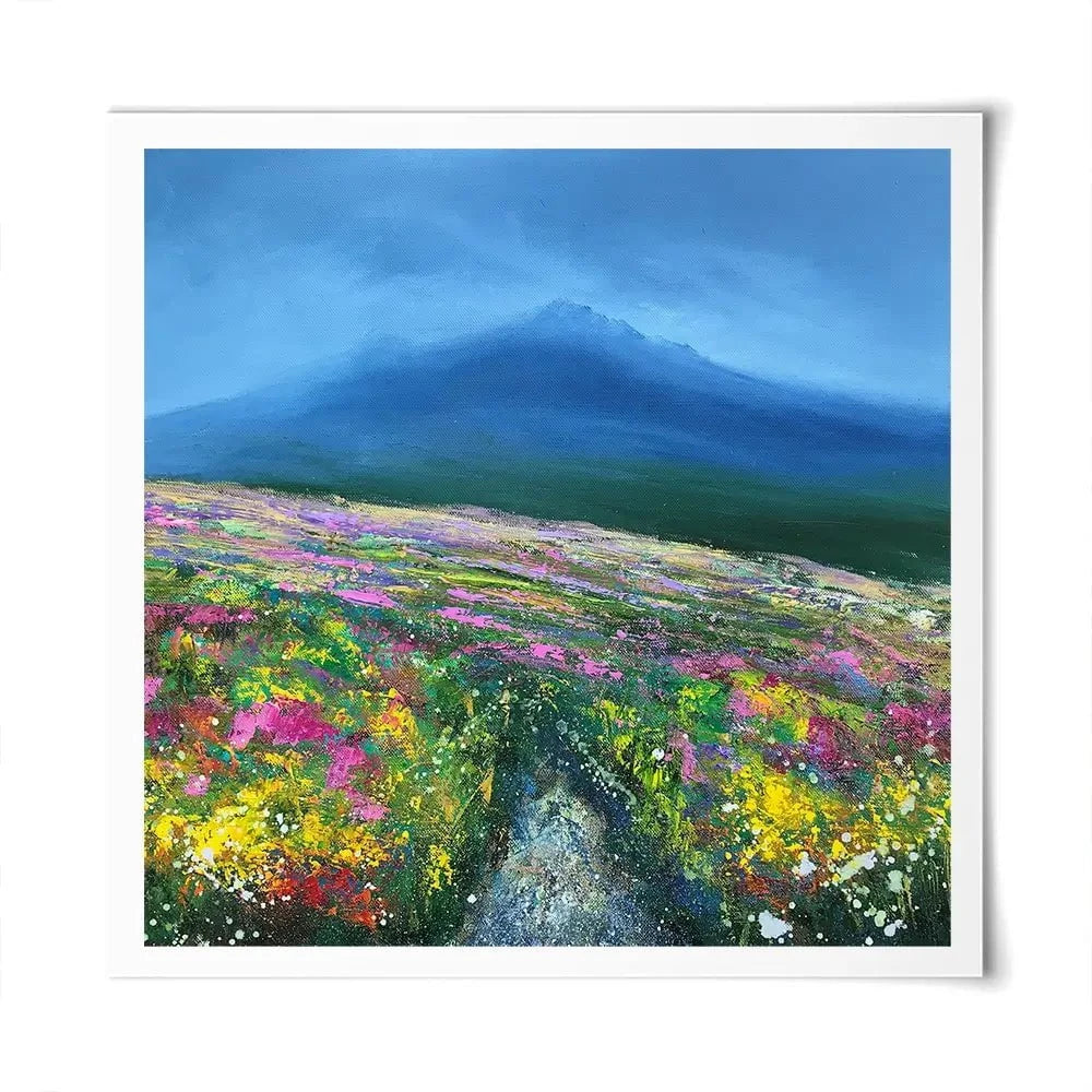 Walking On Dartmoor Square Art Print Walking On Dartmoor Square Art Print wall art product Laure Bury