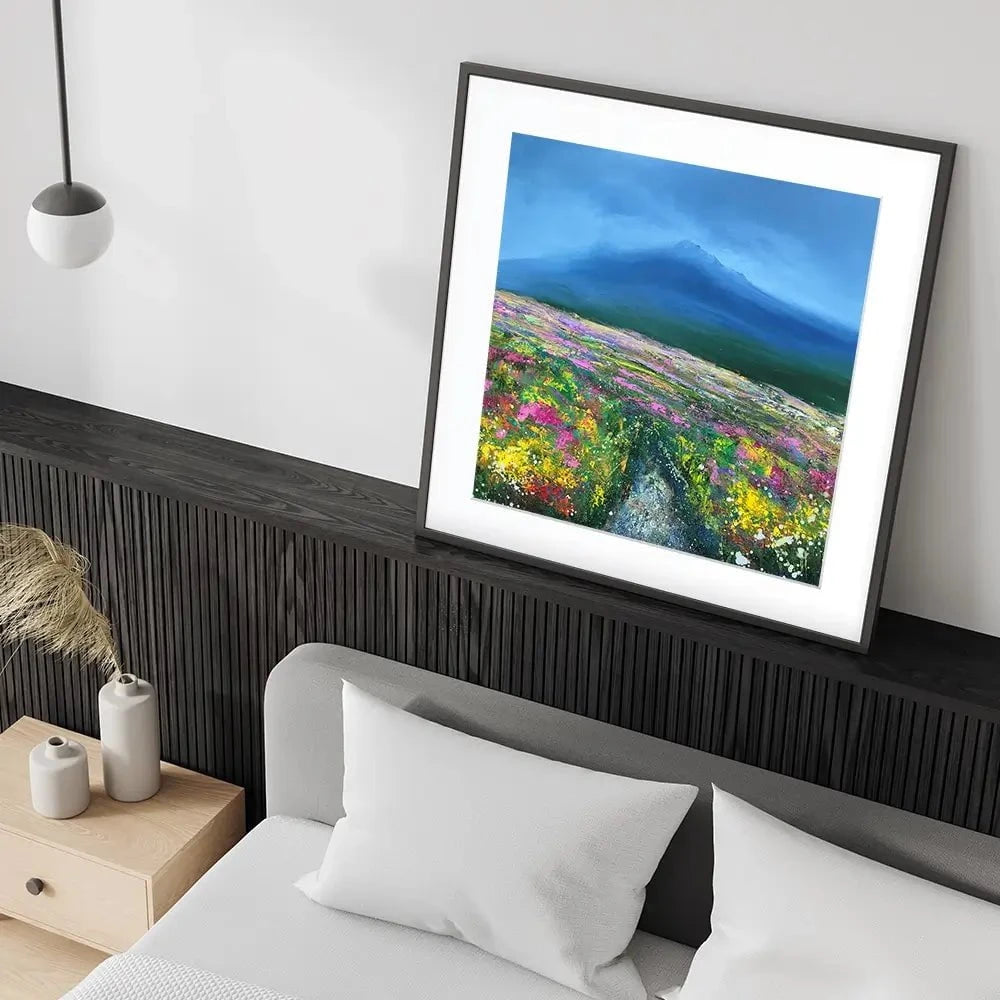 Walking On Dartmoor Square Framed Art Print Walking On Dartmoor Square Framed Art Print wall art product Laure Bury