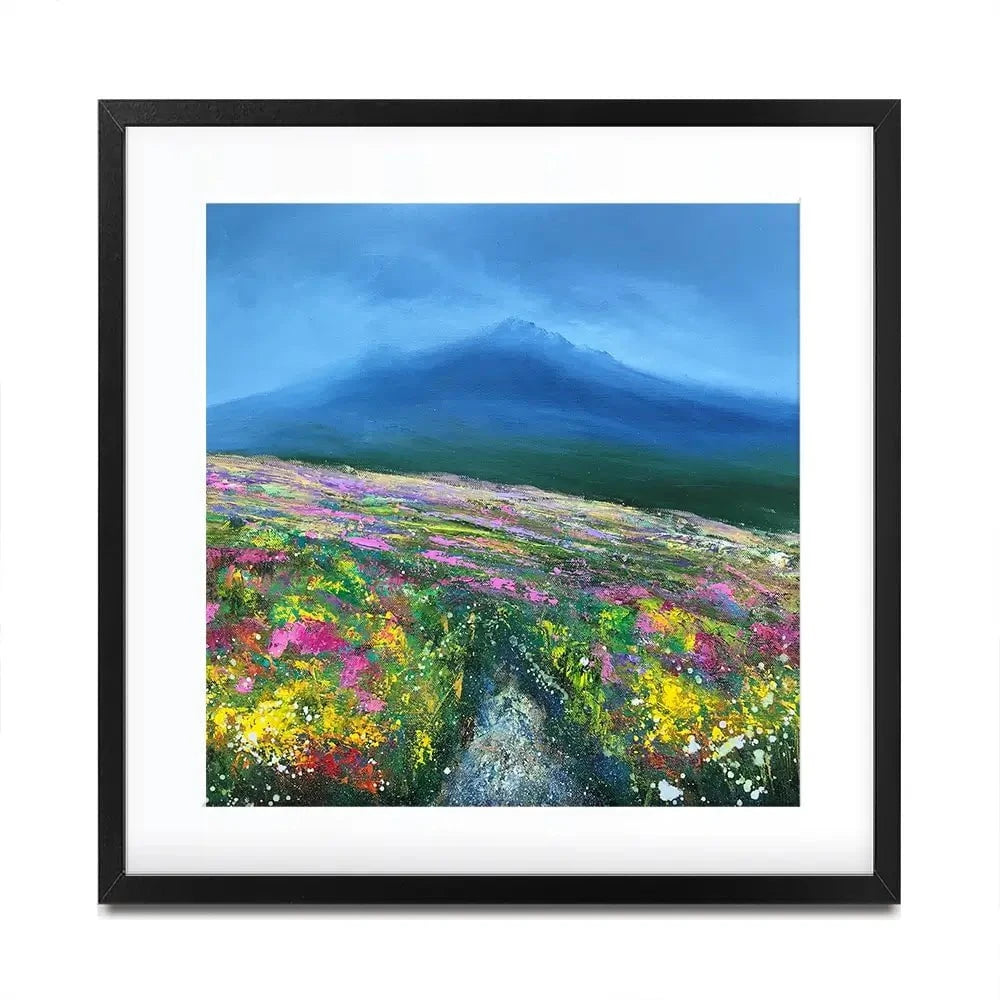 Walking On Dartmoor Square Framed Art Print Walking On Dartmoor Square Framed Art Print wall art product Laure Bury