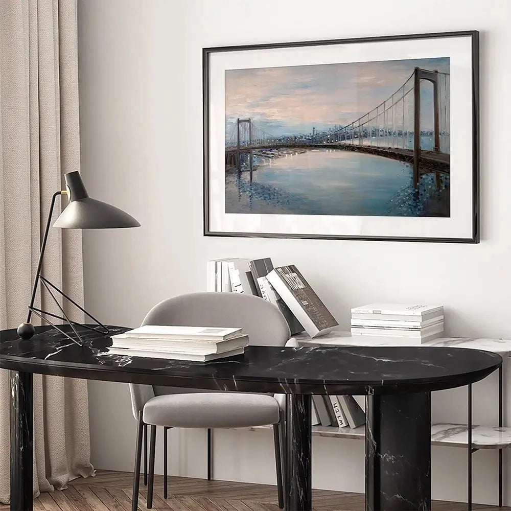 Waltwhitman Bridge Framed Art Print Waltwhitman Bridge Framed Art Print wall art product Ekaterina Ermilkina