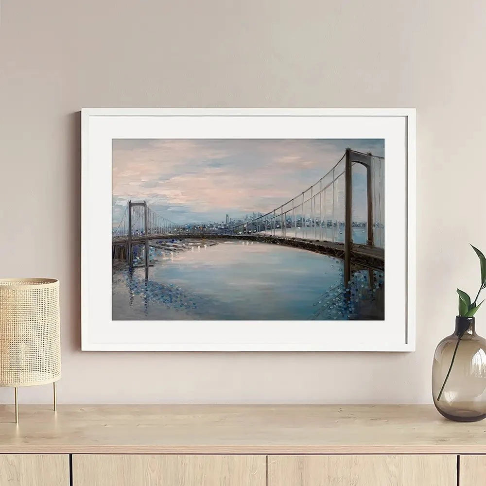 Waltwhitman Bridge Framed Art Print Waltwhitman Bridge Framed Art Print wall art product Ekaterina Ermilkina