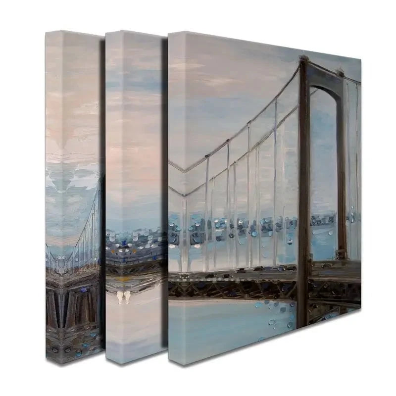 Waltwhitman Bridge Trio Canvas Print Waltwhitman Bridge Trio Canvas Print wall art product Ekaterina Ermilkina