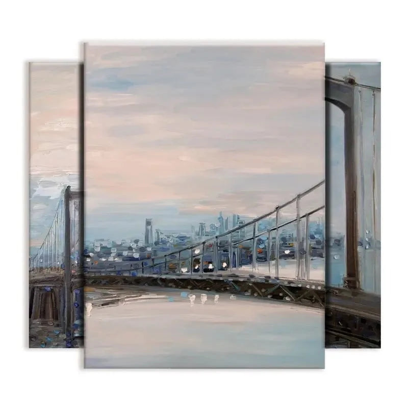 Waltwhitman Bridge Trio Canvas Print Waltwhitman Bridge Trio Canvas Print wall art product Ekaterina Ermilkina