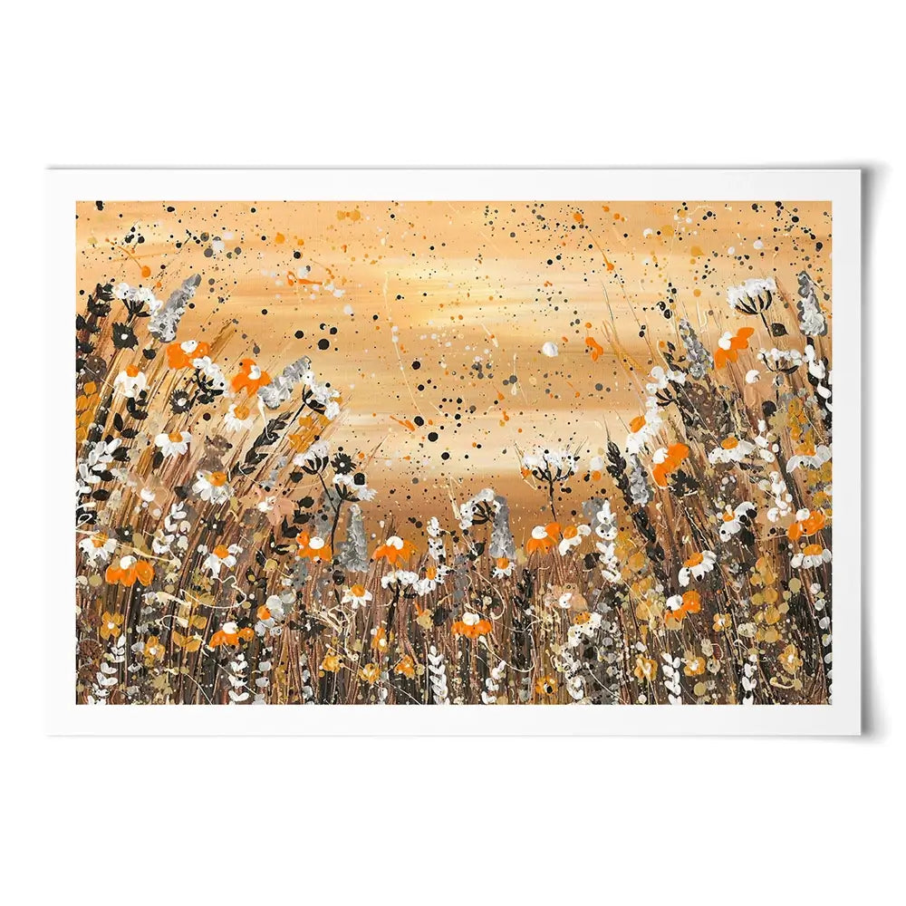 Warm Wildflowers Art Print Warm Wildflowers Art Print wall art product Emma LC Art