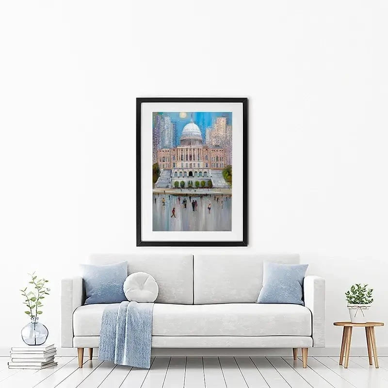 Washington DC Framed Art Print Washington DC Framed Art Print wall art product Ekaterina Ermilkina