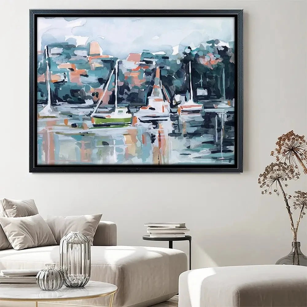 Watercolour Bay Canvas Print Watercolour Bay Canvas Print wall art product Emma Scarvey