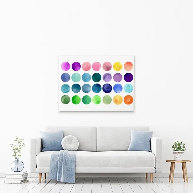 Watercolour Circles Canvas Print Watercolour Circles Canvas Print wall art product samui / Shutterstock