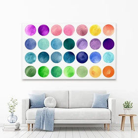 Watercolour Circles Canvas Print Watercolour Circles Canvas Print wall art product samui / Shutterstock