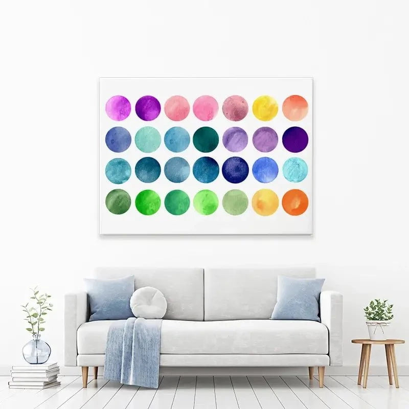 Watercolour Circles Canvas Print Watercolour Circles Canvas Print wall art product samui / Shutterstock