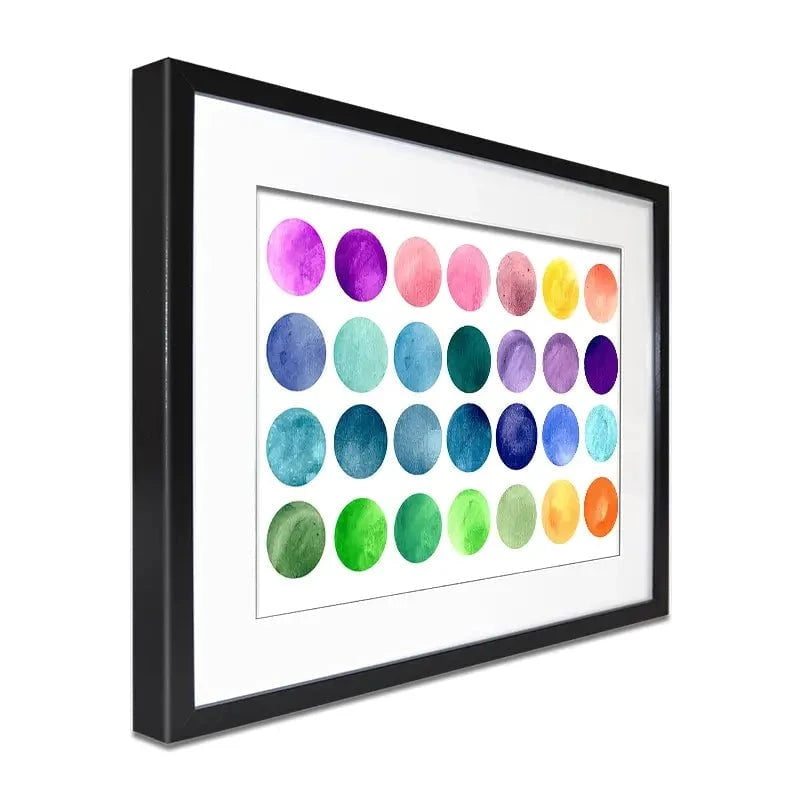 Watercolour Circles Framed Art Print Watercolour Circles Framed Art Print wall art product samui / Shutterstock