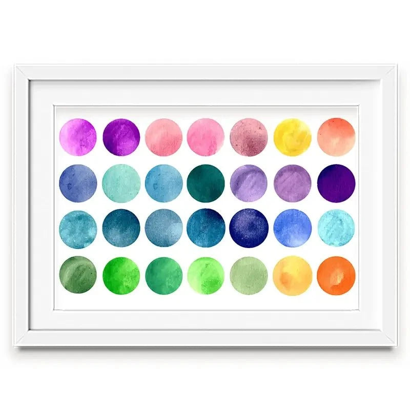 Watercolour Circles Framed Art Print Watercolour Circles Framed Art Print wall art product samui / Shutterstock