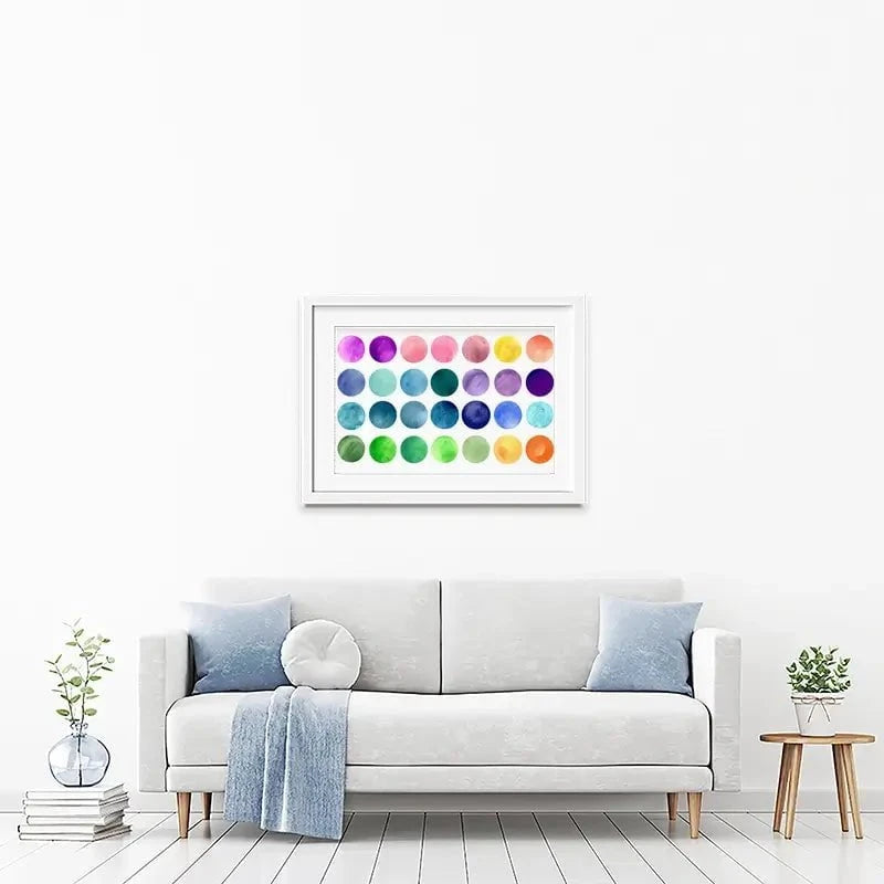 Watercolour Circles Framed Art Print Watercolour Circles Framed Art Print wall art product samui / Shutterstock