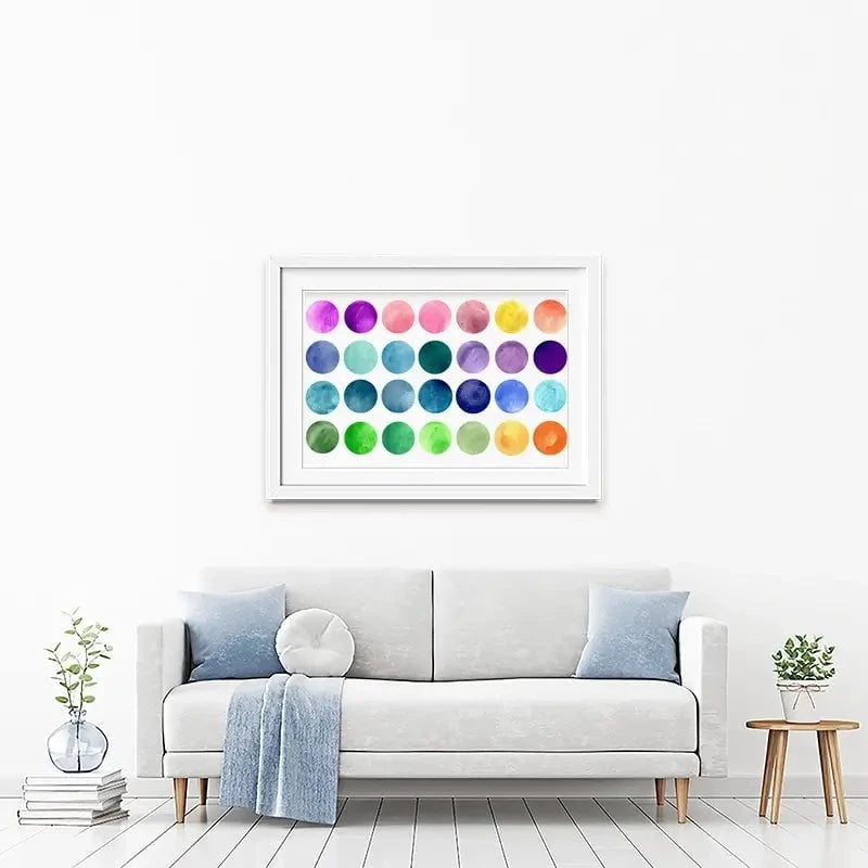 Watercolour Circles Framed Art Print Watercolour Circles Framed Art Print wall art product samui / Shutterstock