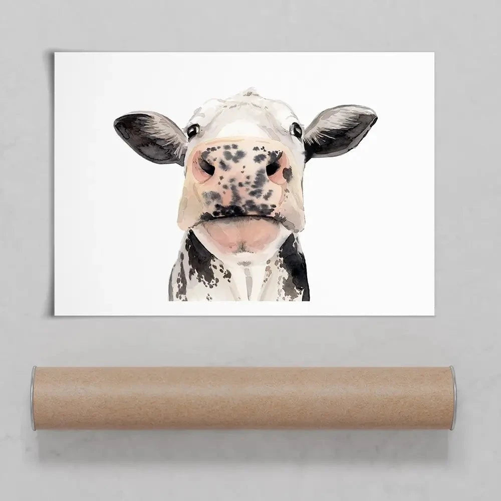 Watercolour Cow Portrait Art Print Watercolour Cow Portrait Art Print wall art product Grace Popp