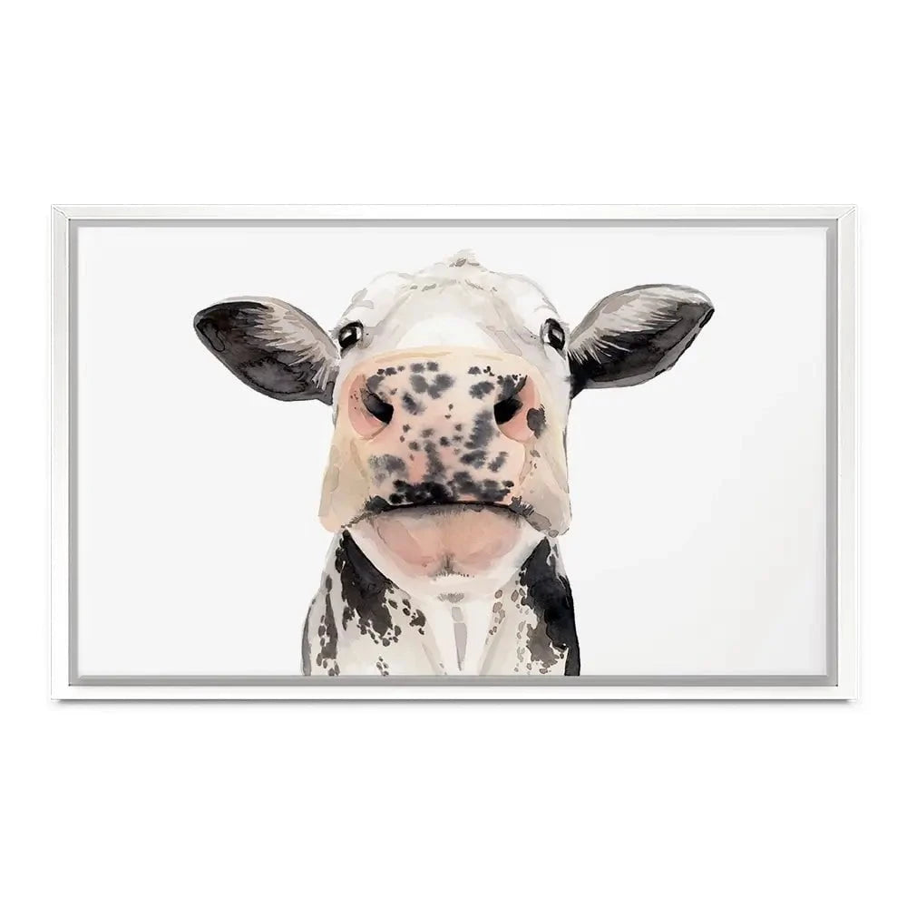 Watercolour Cow Portrait Canvas Print Watercolour Cow Portrait Canvas Print wall art product Grace Popp