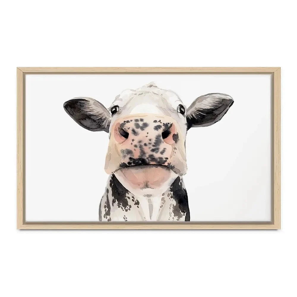 Watercolour Cow Portrait Canvas Print Watercolour Cow Portrait Canvas Print wall art product Grace Popp