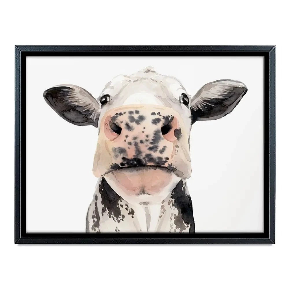 Watercolour Cow Portrait Canvas Print Watercolour Cow Portrait Canvas Print wall art product Grace Popp