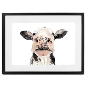 Watercolour Cow Portrait Framed Art Print Watercolour Cow Portrait Framed Art Print wall art product Grace Popp
