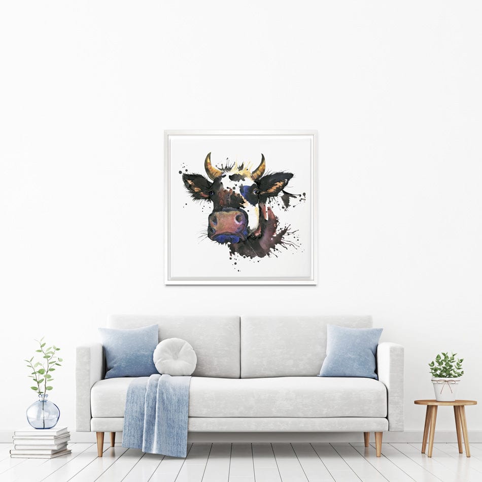 Watercolour Cow Square Canvas Print wall art product Faenkova Elena / Shutterstock