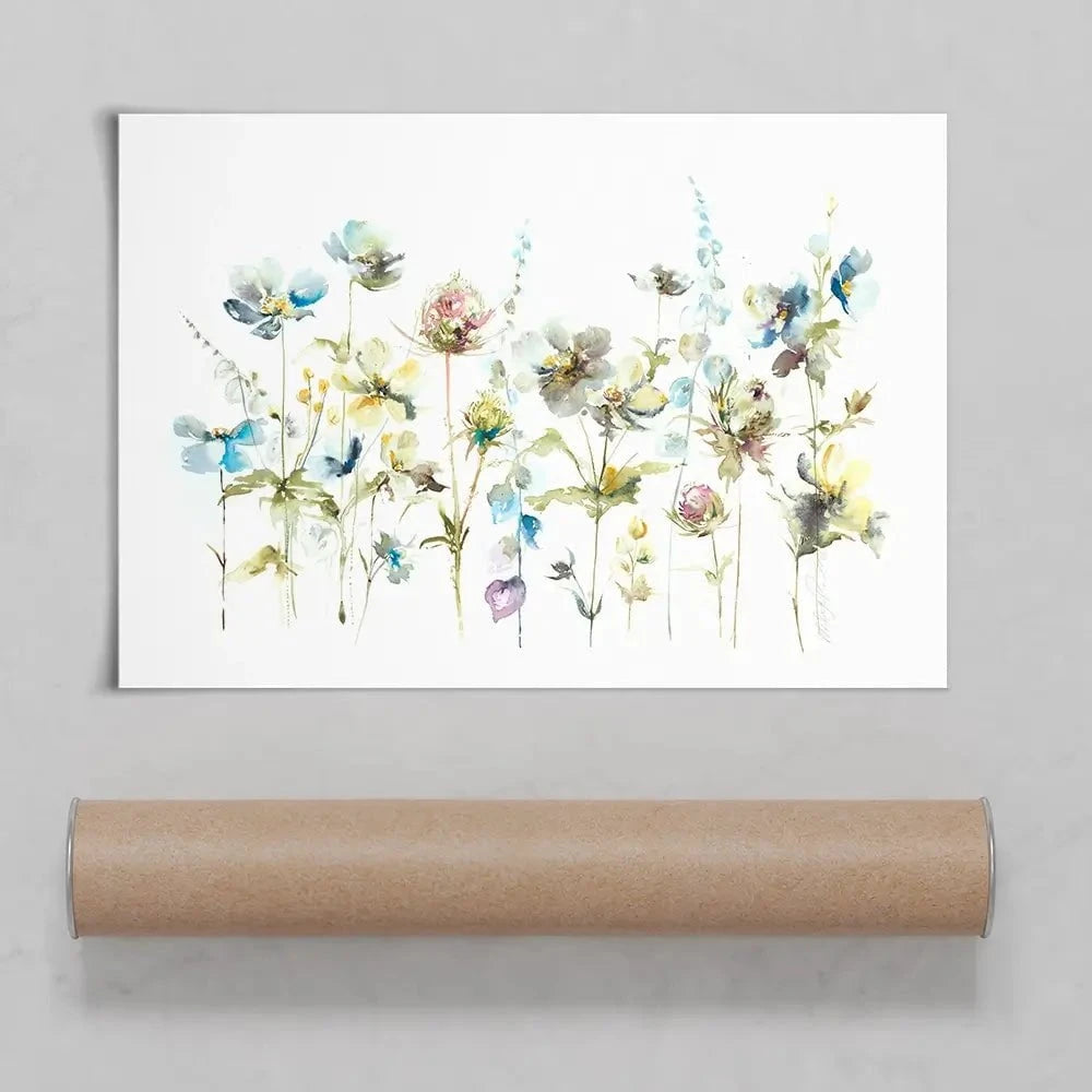 Watercolour Flower Stems Art Print Watercolour Flower Stems Art Print wall art product Nicola Jane Rowles