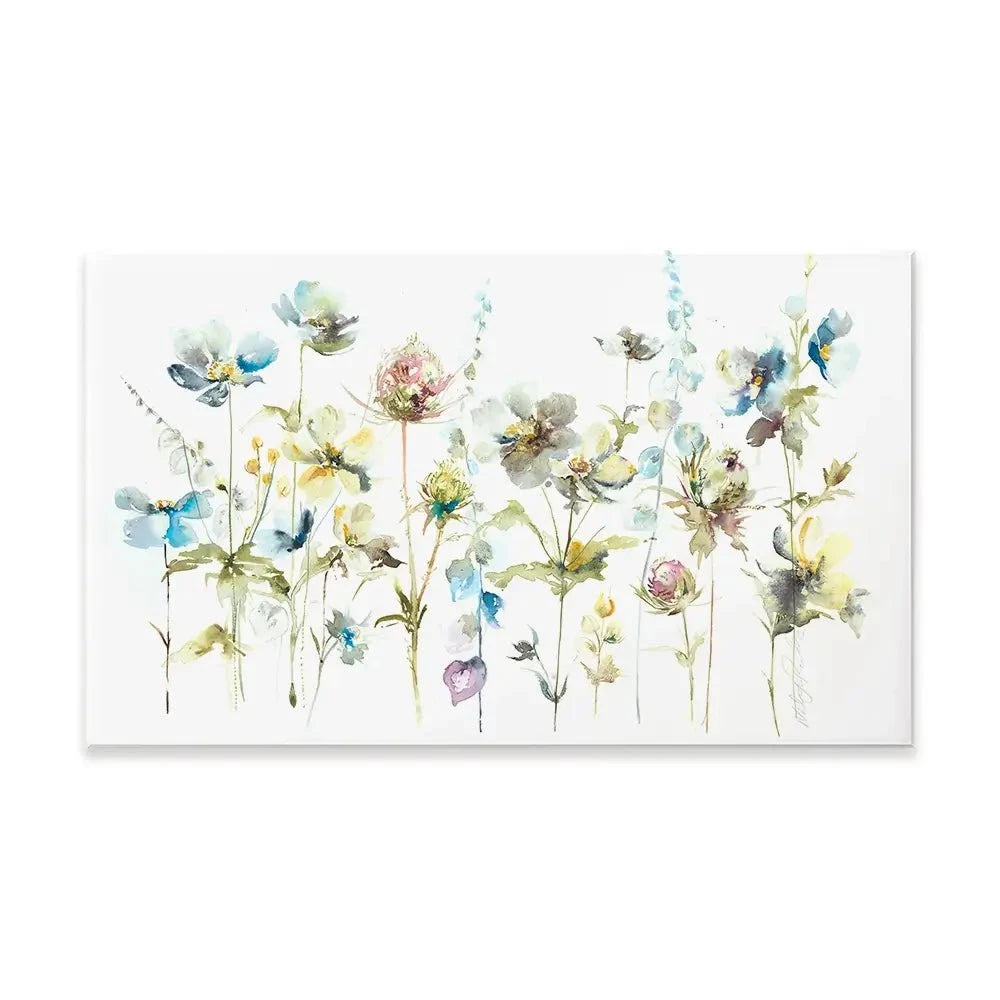 Watercolour Flower Stems Canvas Print Watercolour Flower Stems Canvas Print wall art product Nicola Jane Rowles