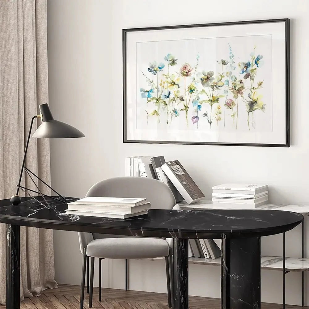 Watercolour Flower Stems Framed Art Print Watercolour Flower Stems Framed Art Print wall art product Nicola Jane Rowles