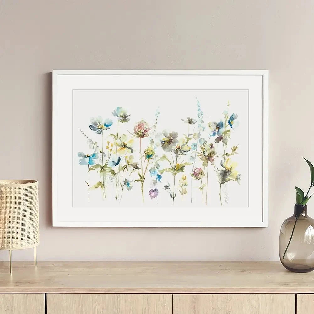 Watercolour Flower Stems Framed Art Print Watercolour Flower Stems Framed Art Print wall art product Nicola Jane Rowles