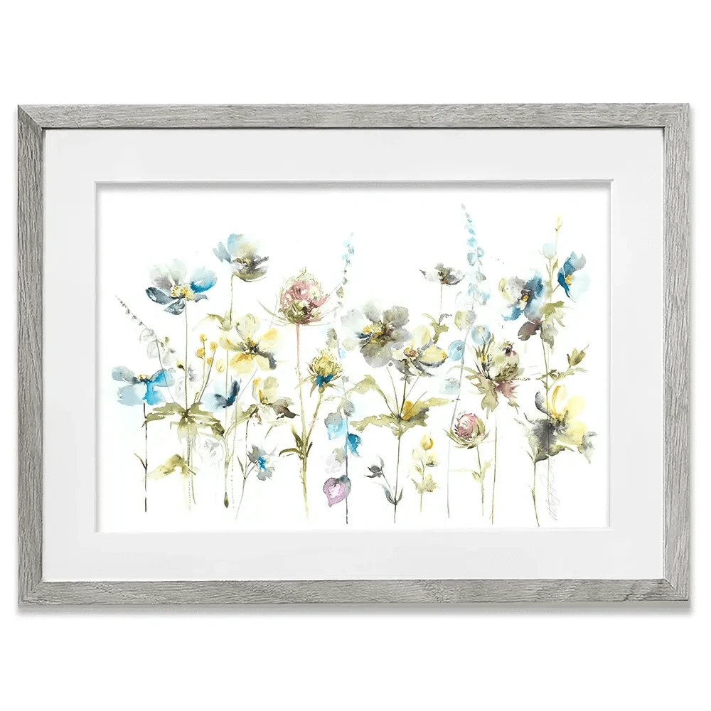 Watercolour Flower Stems Framed Art Print Watercolour Flower Stems Framed Art Print wall art product Nicola Jane Rowles