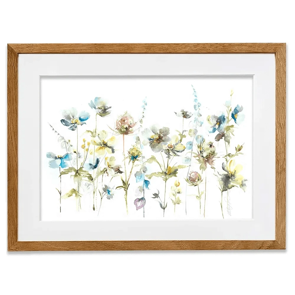 Watercolour Flower Stems Framed Art Print Watercolour Flower Stems Framed Art Print wall art product Nicola Jane Rowles
