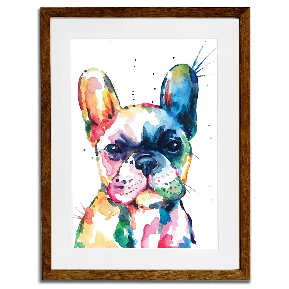 Watercolour Frenchie Framed Art Print Watercolour Frenchie Framed Art Print wall art product Yuli_ya / Shutterstock