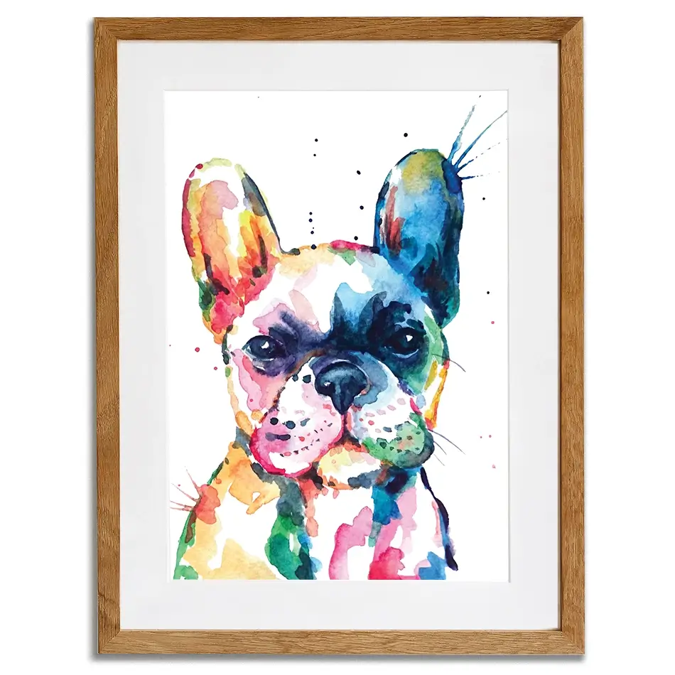 Watercolour Frenchie Framed Art Print Watercolour Frenchie Framed Art Print wall art product Yuli_ya / Shutterstock