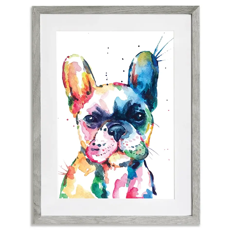 Watercolour Frenchie Framed Art Print Watercolour Frenchie Framed Art Print wall art product Yuli_ya / Shutterstock