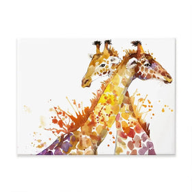 Watercolour Giraffes Canvas Print Watercolour Giraffes Canvas Print wall art product Faenkova Elena / Shutterstock