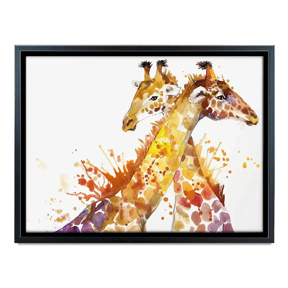 Watercolour Giraffes Canvas Print Watercolour Giraffes Canvas Print wall art product Faenkova Elena / Shutterstock