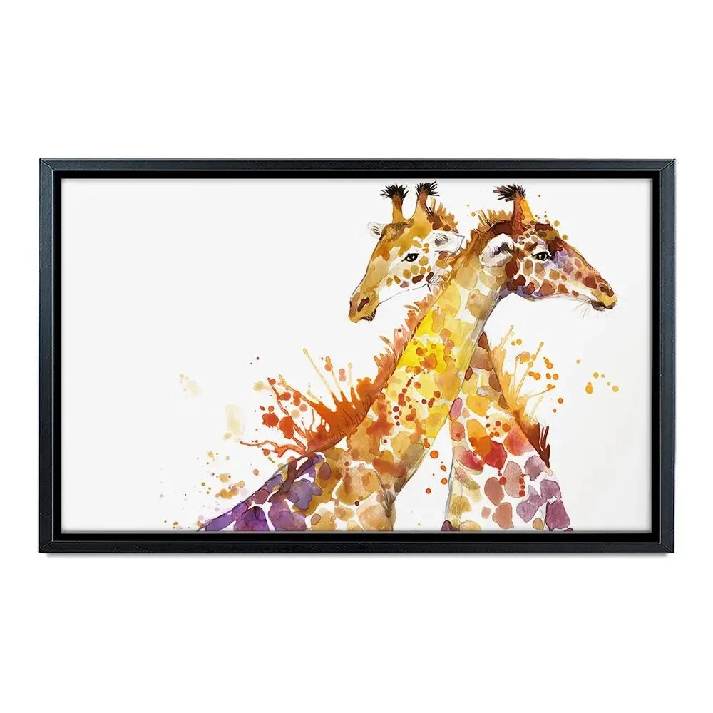 Watercolour Giraffes Canvas Print Watercolour Giraffes Canvas Print wall art product Faenkova Elena / Shutterstock