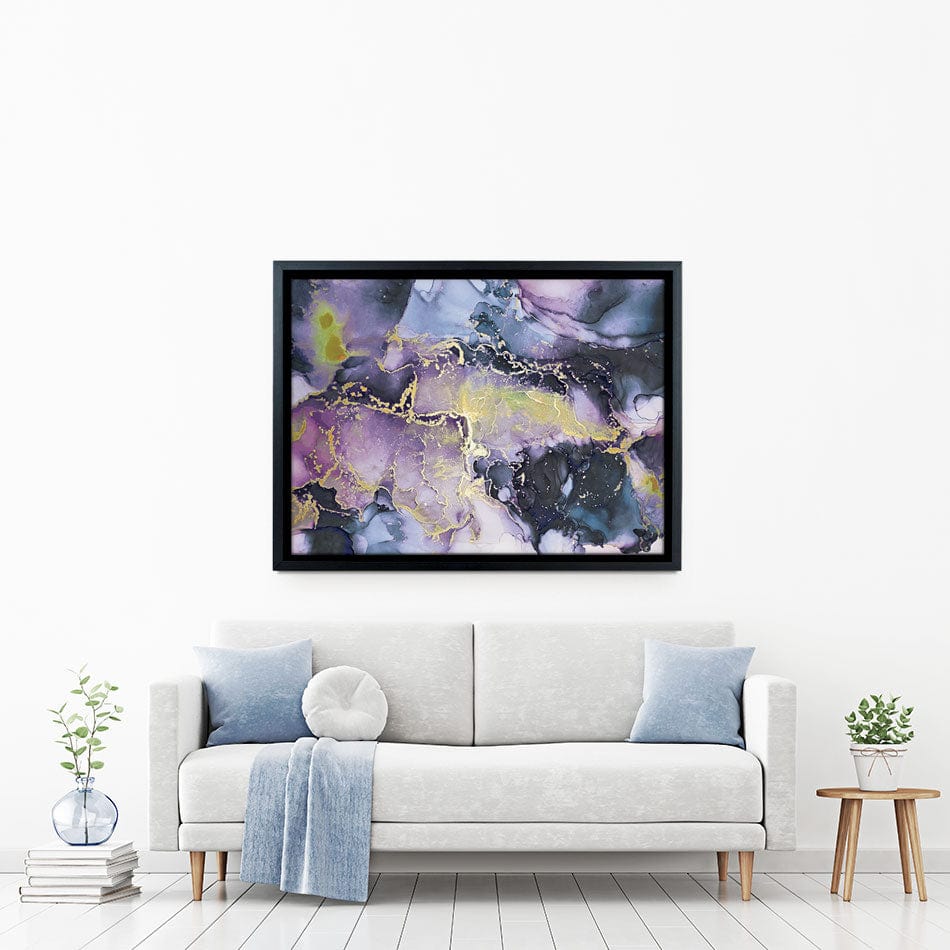 Watercolour Marble Purple Blend Canvas Print wall art product Seamless Watercolor / Shutterstock