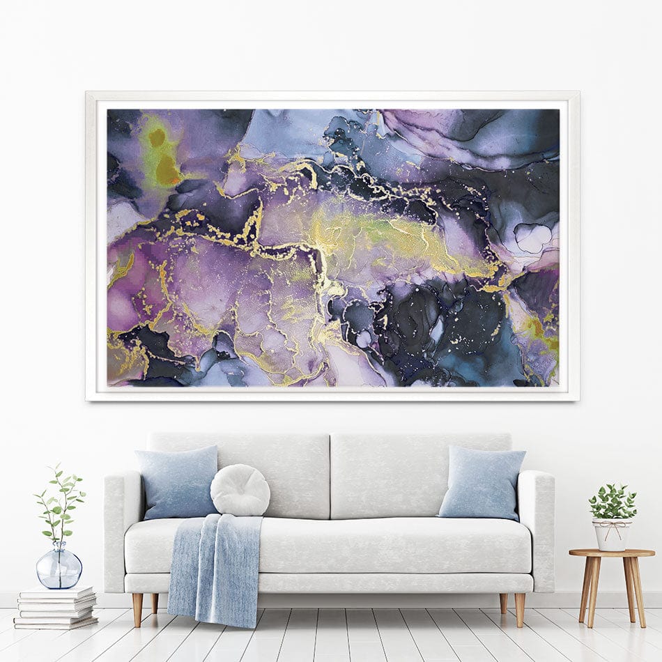 Watercolour Marble Purple Blend Canvas Print wall art product Seamless Watercolor / Shutterstock