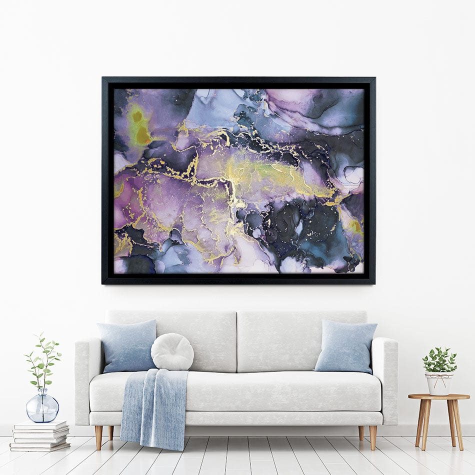 Watercolour Marble Purple Blend Canvas Print wall art product Seamless Watercolor / Shutterstock