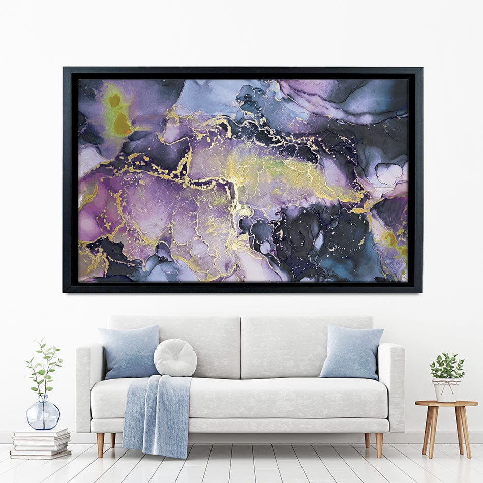 Watercolour Marble Purple Blend Canvas Print wall art product Seamless Watercolor / Shutterstock