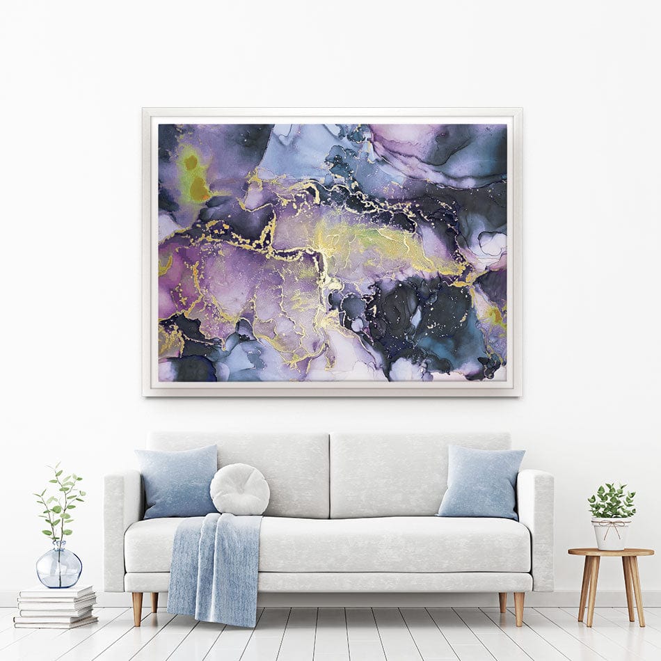 Watercolour Marble Purple Blend Canvas Print wall art product Seamless Watercolor / Shutterstock