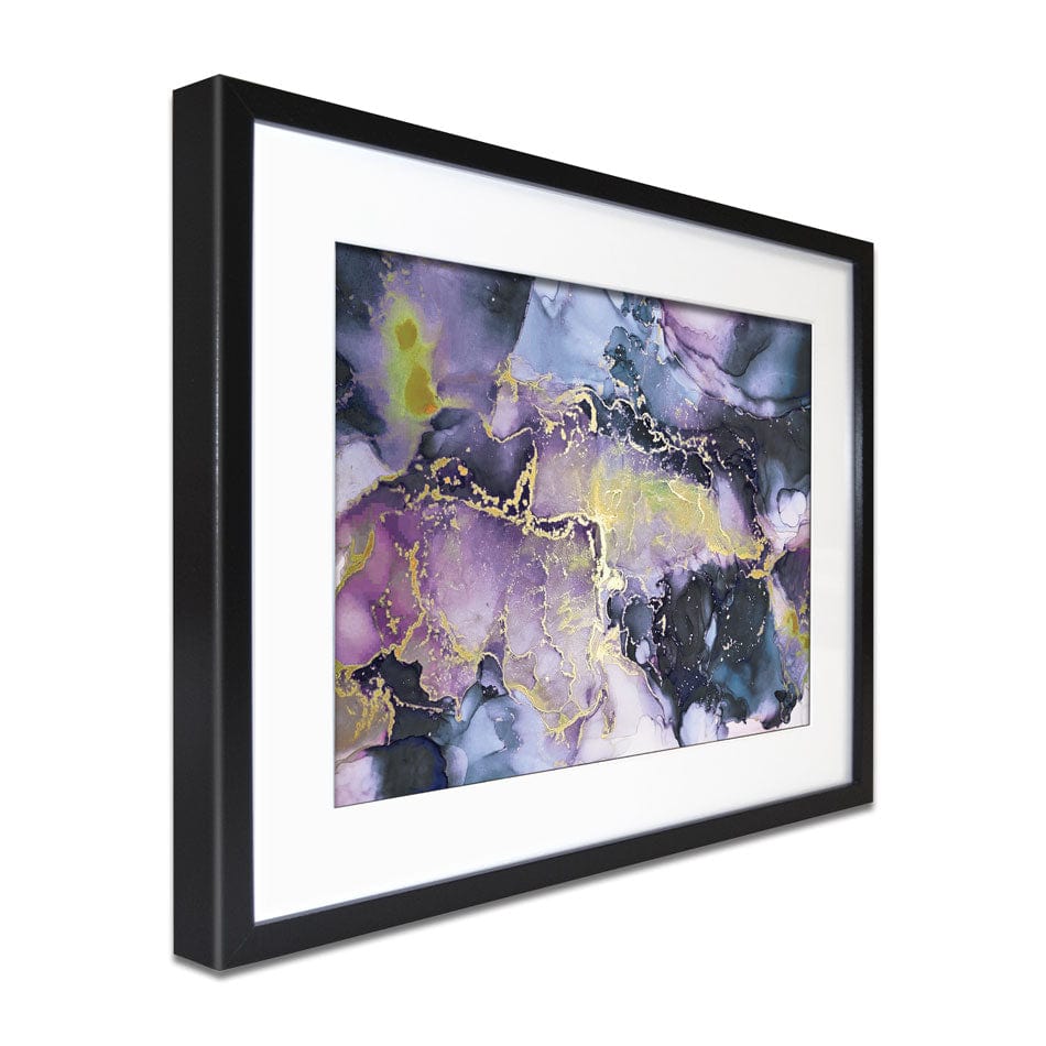 Watercolour Marble Purple Blend Framed Art Print wall art product Seamless Watercolor / Shutterstock