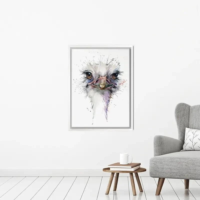 Watercolour Ostrich Canvas Print Watercolour Ostrich Canvas Print wall art product Faenkova Elena / Shutterstock
