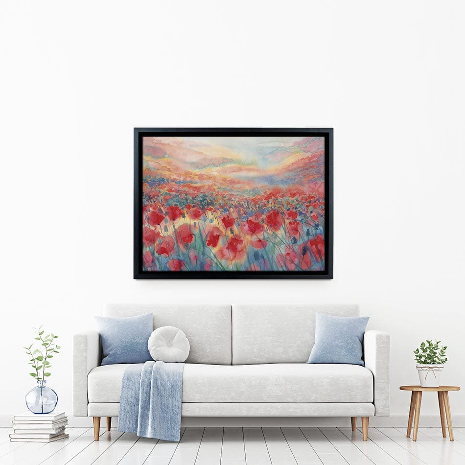 Watercolour Poppy Field Canvas Print wall art product Egle Lipeikaite / Shutterstock