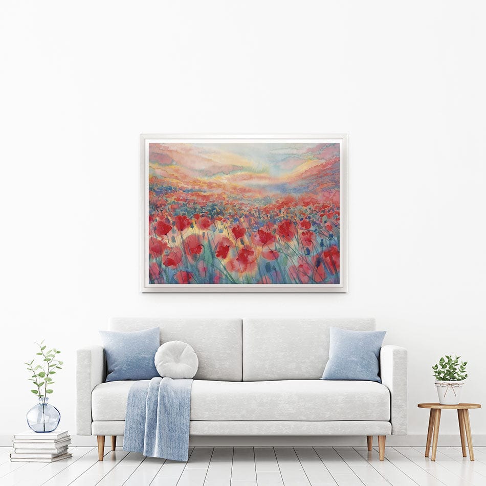 Watercolour Poppy Field Canvas Print wall art product Egle Lipeikaite / Shutterstock